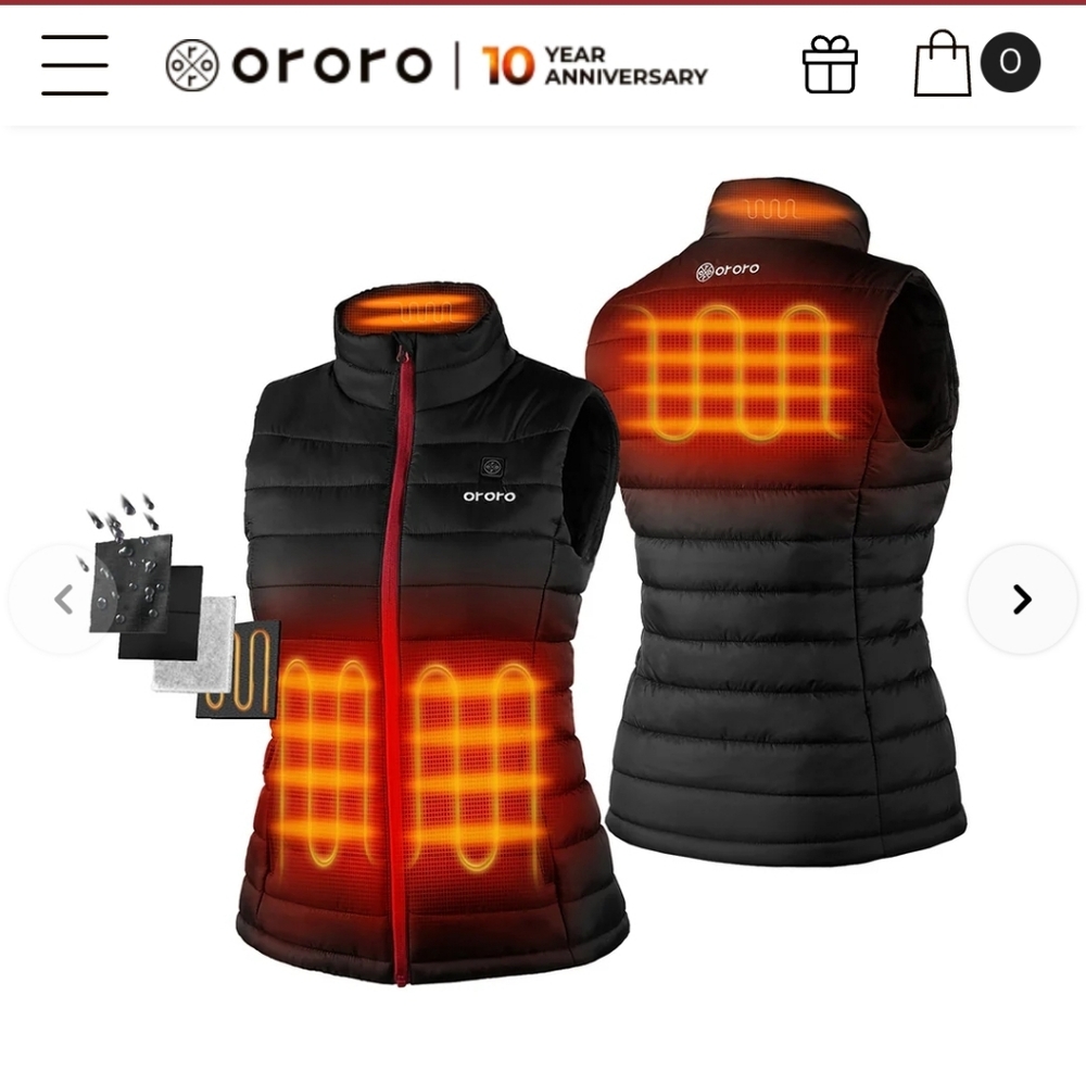 Ororo Women's Heated Black Vest